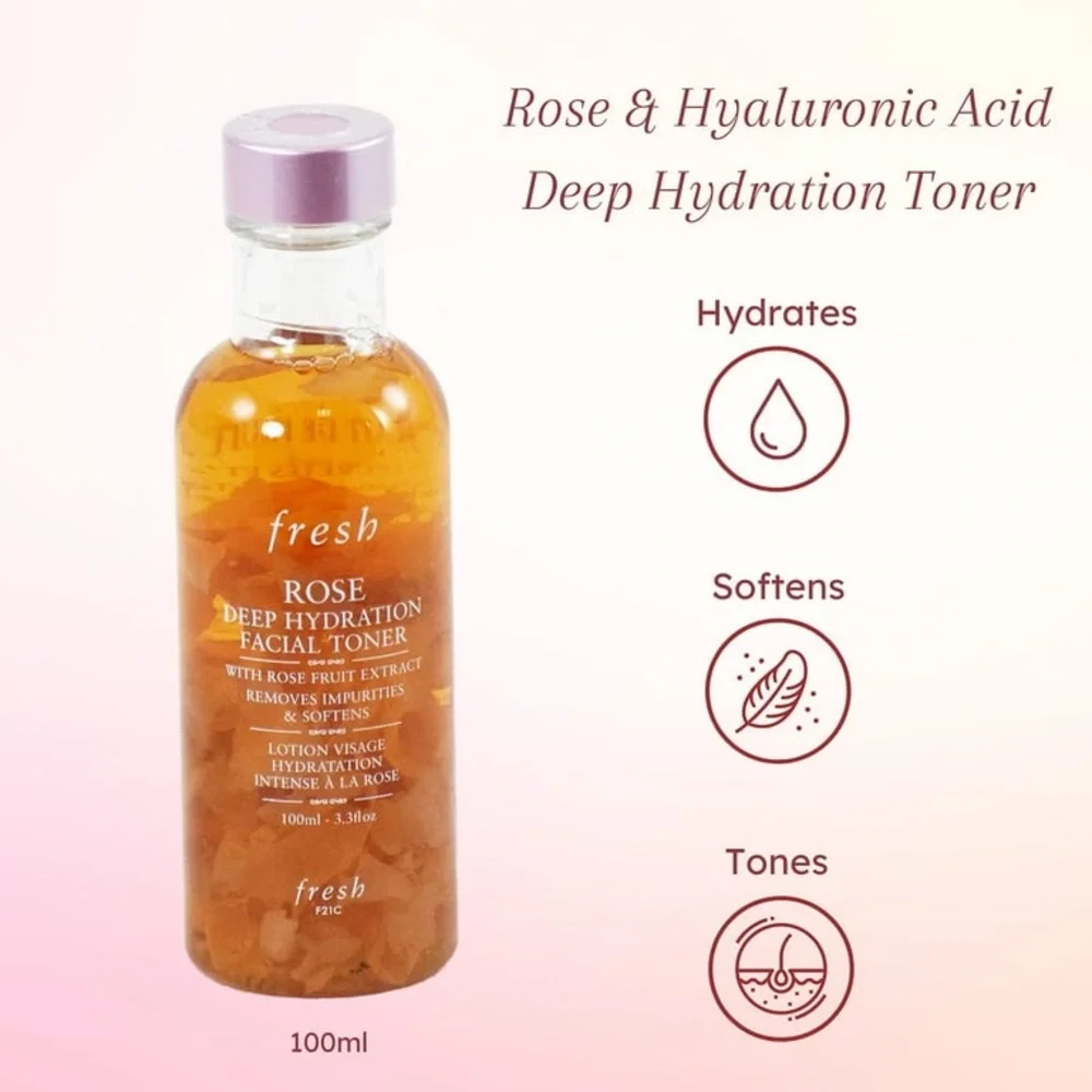 Fresh Rose Deep Hydration Facial Toner 3.3 Fl oz